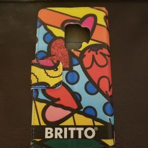 Britto heart Samsung s9/s9+ wallet/phone case